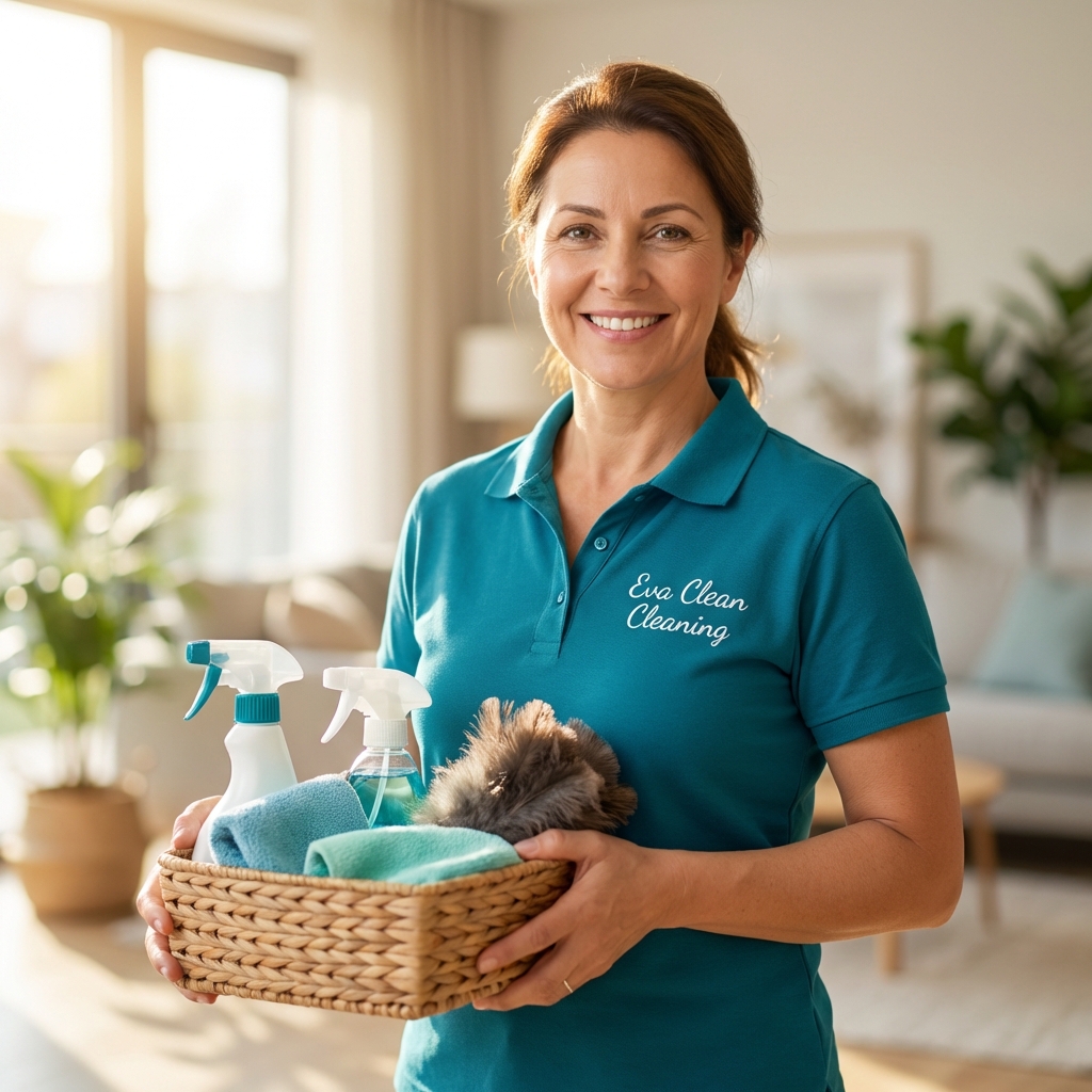 Friendly Eva Clean team member ready to help