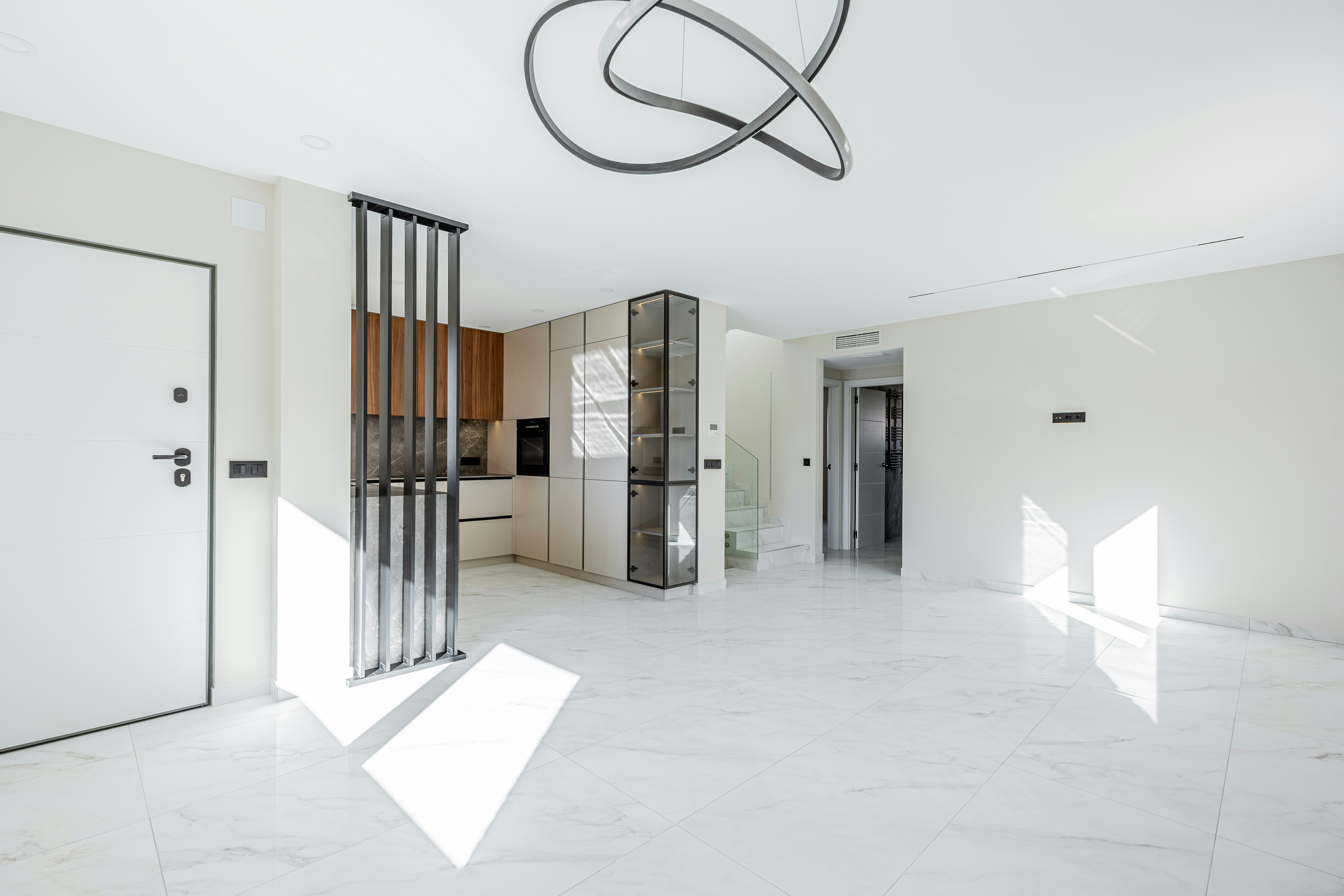 Modern bright living room interior